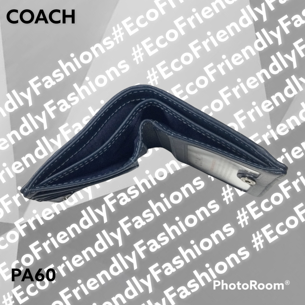 Coach Soho Pleated Signature Canvas Mini Wallet in Blue - Picture 4 of 4